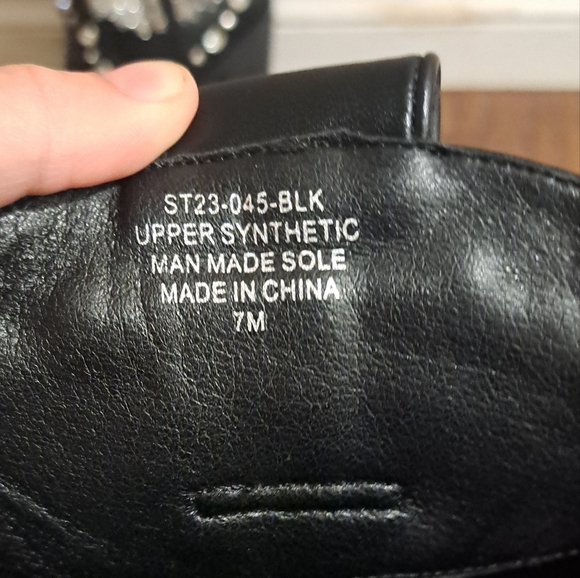 Dolls Kill Black Rhinestone Fringe Boots - Picture 3 of 3